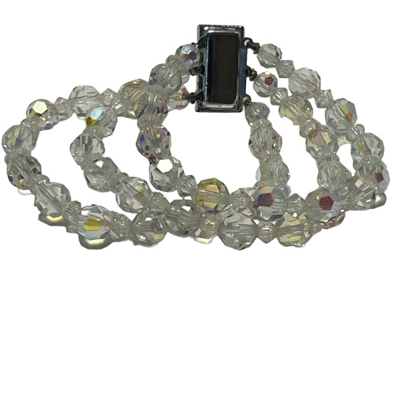 Aurora Borealis Triple Strand Bracelet - Picture 2 of 2